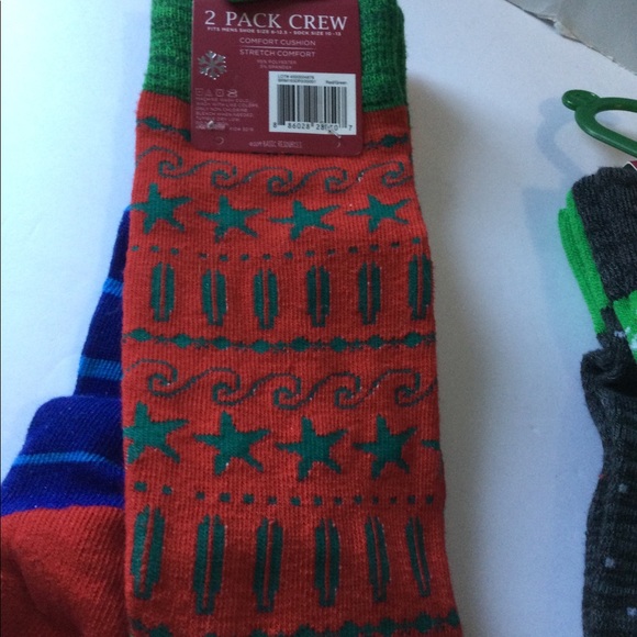 NWT mens crew socks Two packs of 2 (4 prs) holiday - Picture 8 of 10